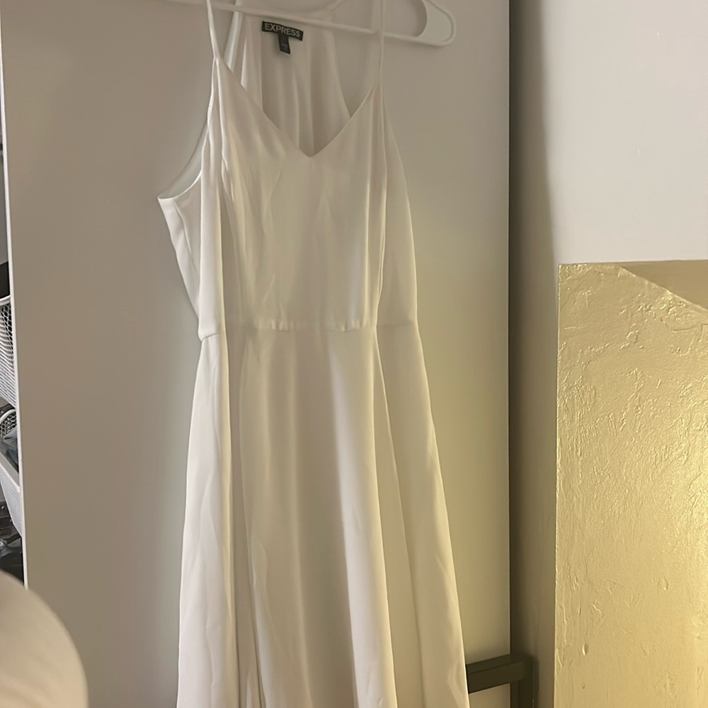 Express White Flowy Dress